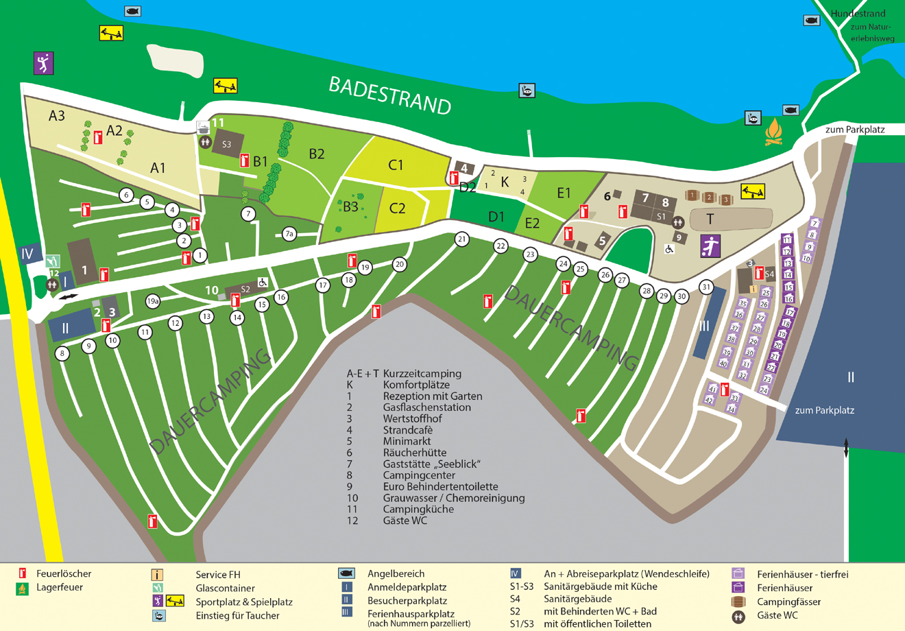 Lageplan vom Campingplatz See-Camping Altenburg-Pahna