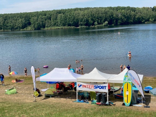 Intersport-Stand am Großen See Pahna