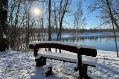 Schnee am Großen See in Pahna